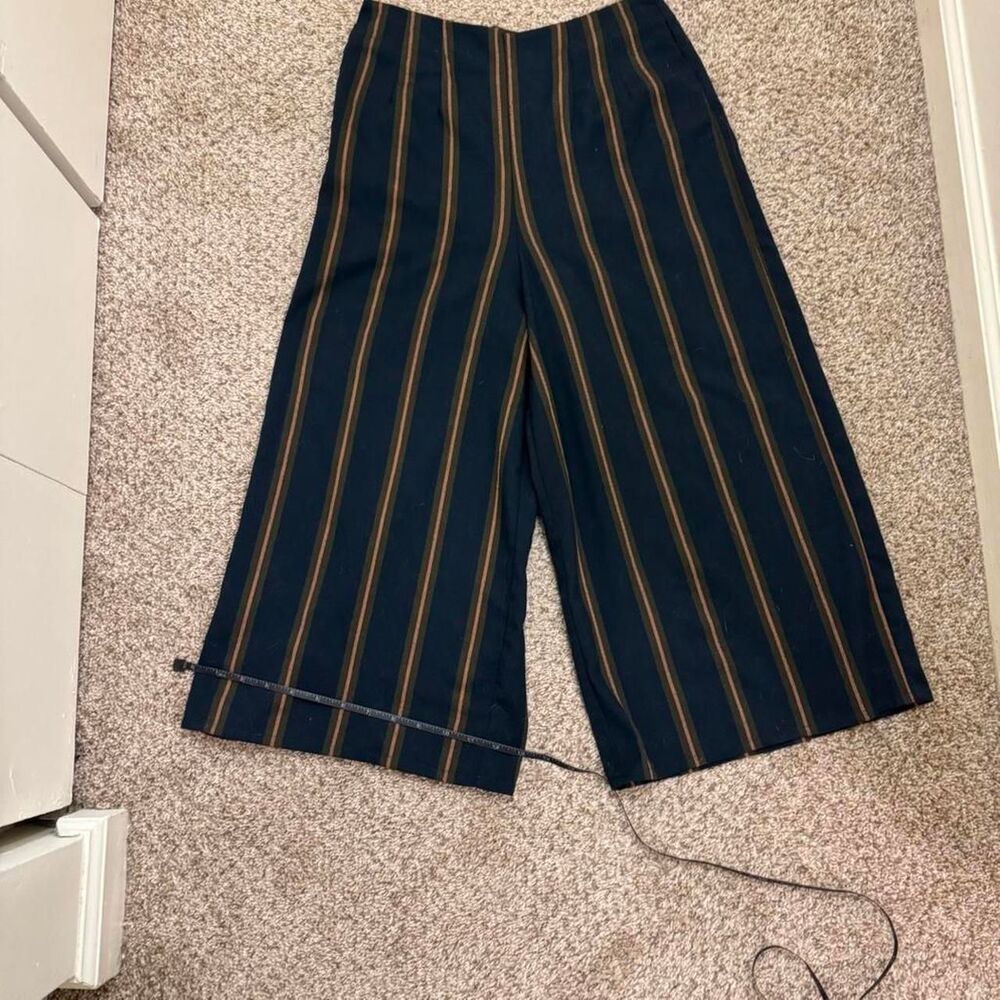 Miss Patina London striped navy blue wide leg pants - Picture 3 of 6